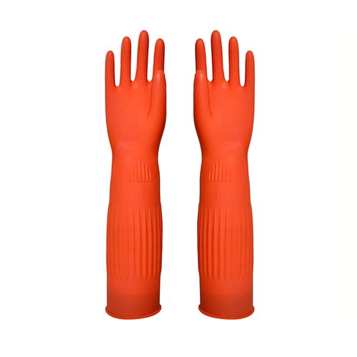 50cm red extra long house rubber glove