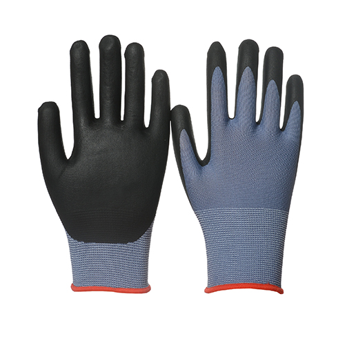 Microfoam nitrile coated gloves