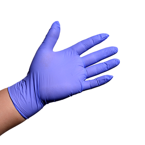 Purple nitrile food glove