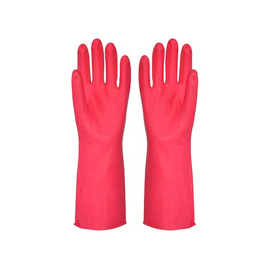 eters of Red Color Flocklined Chemical Resistant Nitrile Glove-banner